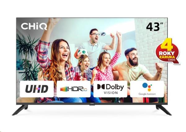CHiQ U43G7LX TV 43",  UHD,  smart,  Android,  Dolby Vision,  Frameless