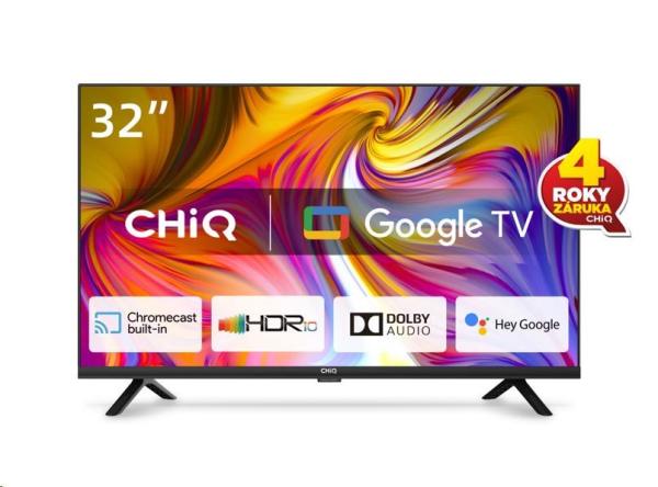 CHiQ L32H7G TV 32",  HD,  smart,  Google TV,  dbx-tv,  Dolby Audio,  Frameless