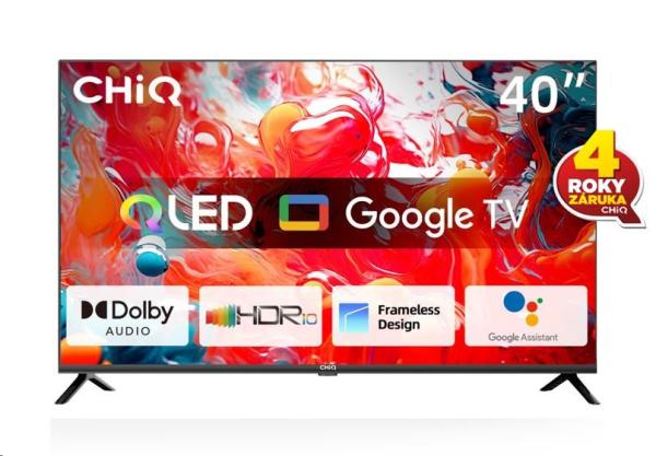 CHiQ L40QH7G TV 40",  QLED,  Full HD,  Google TV,  Frameless,  Dolby Audio,  dbx-tv,  HDR 10