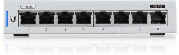 UBNT UniFi Switch US-8,  5-PACK,  bez napájacích adaptérov! [8xGigabit,  1xPoE in,  1xPoE out,  neblokujúce 8Gbps]