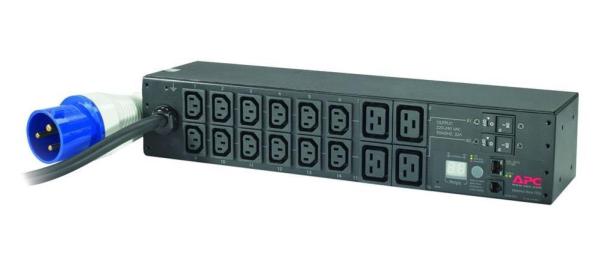 APC Rack PDU,  meraná,  2U,  32A,  230V,  (12)C13 a (4)C19,  IEC-309 32A 2P+E 3.66m