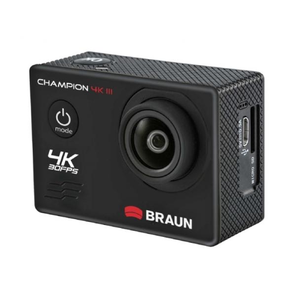 Braun CHAMPION 4K III sportovní minikamera (4k/ 30fps, 16MP, WiFi, pouzdro do 30m)