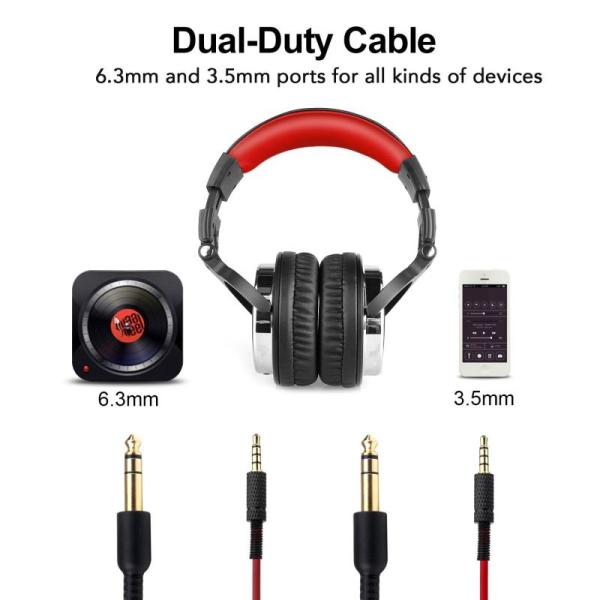 OneOdio Pro-10 DJ/ Jack/ Červená 