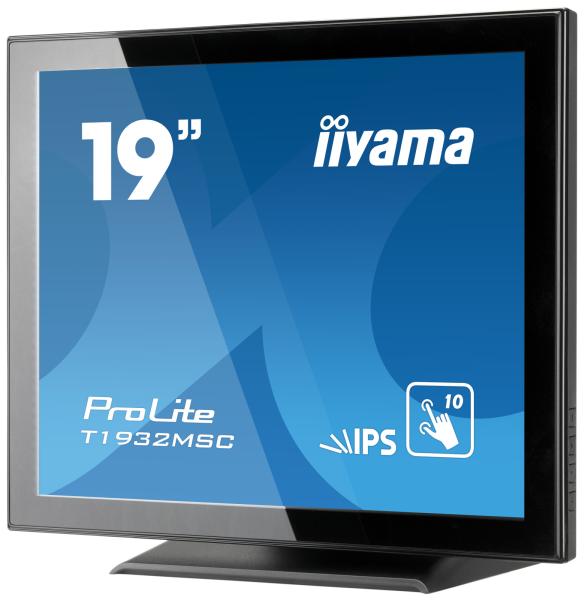 19" iiyama T1932MSC-B5X - IPS, FullHD, 14ms, 250cd/ m2, VGA, HDMI, DP,  
