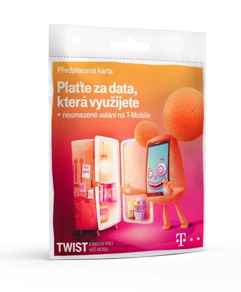 T-Mobile Plaťte za dáta ktoré využijete + neobmedzené volanie, 200kč kredit