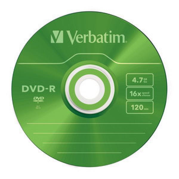 VERBATIM DVD-R 4, 7 GB (120min) 16x colour slim box, 5ks/ pack 