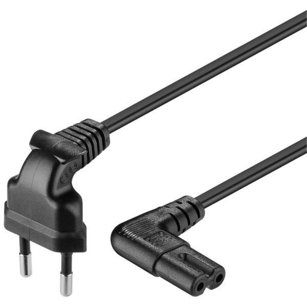PremiumCord Kábel sieťový 230V k magnetofónu so zahnutými konektormi 0.75m