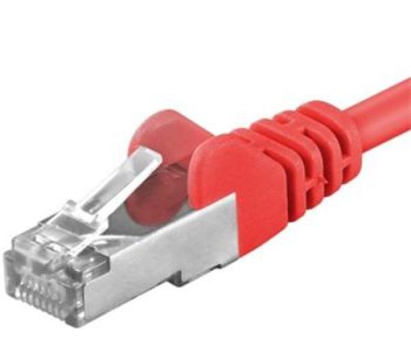 Premiumcord Patch kábel CAT6a S-FTP, RJ45-RJ45, AWG 26/ 7 0, 5 m, červená