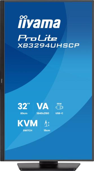 iiyama ProLite/ XB3294UHSCP-B1/ 31, 5"/ VA/ 4K UHD/ 60Hz/ 2ms/ Čierna/ 5R 