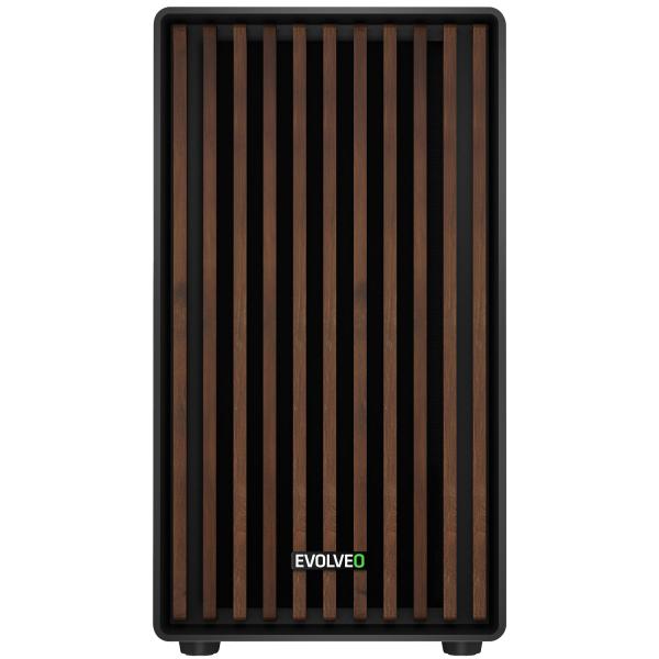 EVOLVEO Panthera, mATX/ 3x ARGB 120/ drevo+sklo 