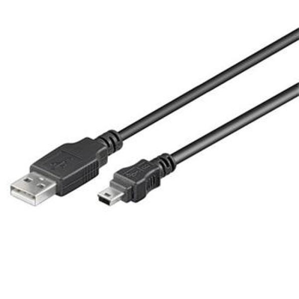 PremiumCord Kábel USB 2.0, A-B mini, 5pinov, 20cm