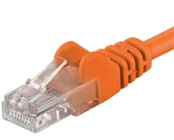 Patch kábel UTP RJ45-RJ45 level 5e 0.5m, oranžová