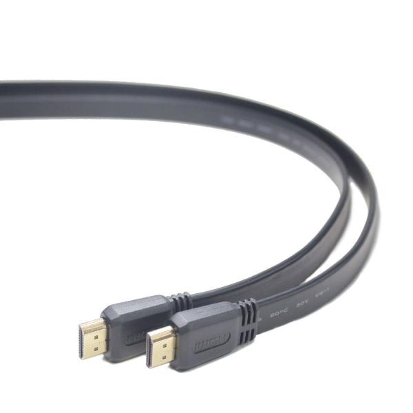 Gembird plochý kábel HDMI-HDMI 2.0, zlac., 1, 8m