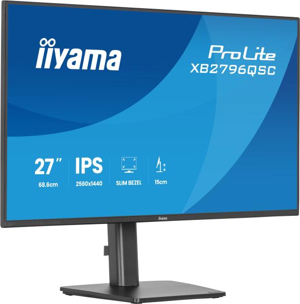 iiyama ProLite/ XB2796QSC-B1/ 27"/ IPS/ QHD/ 75Hz/ 4ms/ Čierna/ 3R 