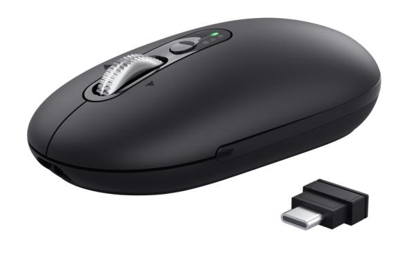 Trust Seron Slim/ Kancelárska/ Optická/ 3 200 DPI/ USB+BT/ Čierna 