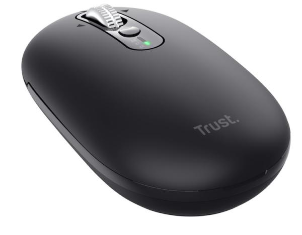Trust Seron Slim/ Kancelárska/ Optická/ 3 200 DPI/ USB+BT/ Čierna 