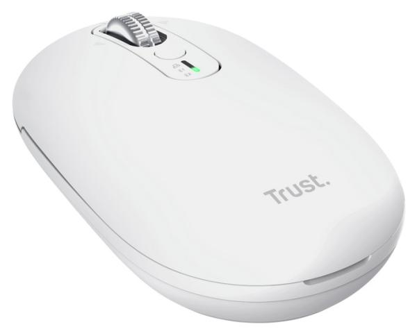 Trust Seron Slim/ Kancelárska/ Optická/ 3 200 DPI/ USB+BT/ Biela 