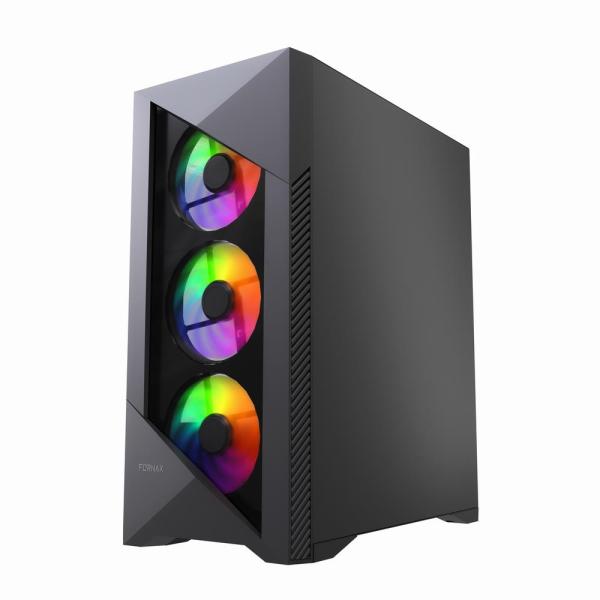 GEMBIRD Fornax 900/ Midi Tower/ Transpar./ Čierna 