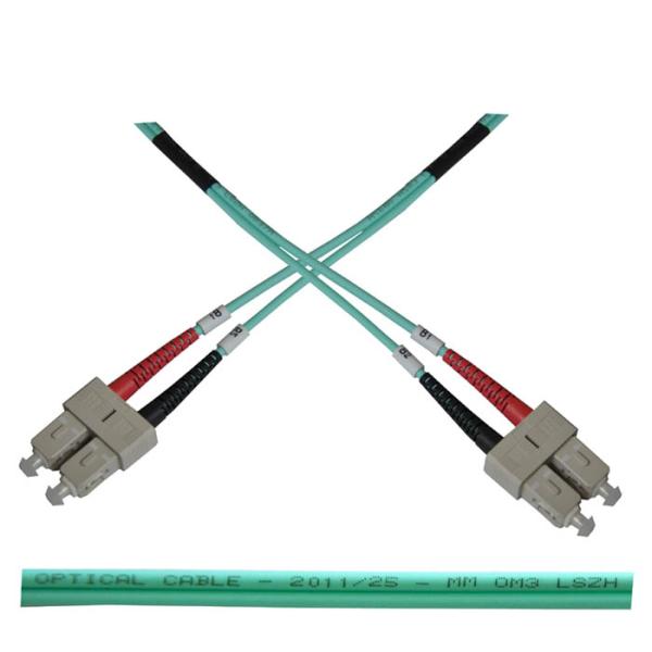 Optický patch kábel duplex SC-SC 50/ 125 MM 2m OM3