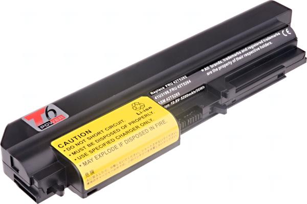 Baterie T6 Power IBM ThinkPad T61 14, 1 wide, R61 14, 1 wide, R400, T400, 5200mAh, 56Wh, 6cell