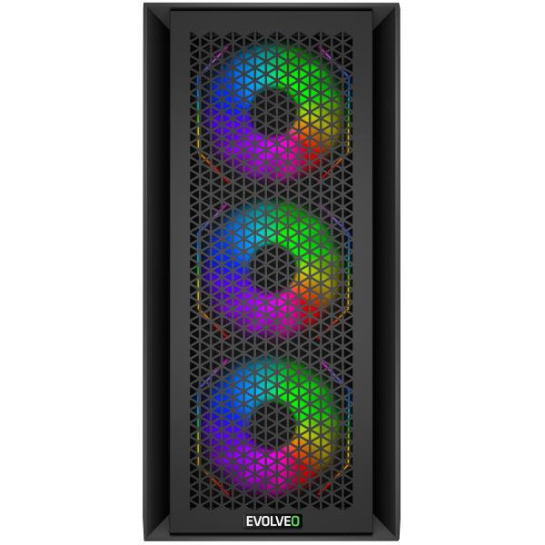 EVOLVEO Rhino, eATX/ ATX/ 4x ARGB/ bočnice sklo/ mesh 