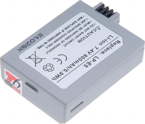 Batéria T6 power Canon LP-E5, 1050mAh, 7, 8Wh 