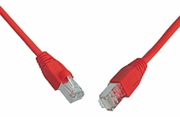 SOLARIX patch kabel CAT5E SFTP PVC 0, 5m červený