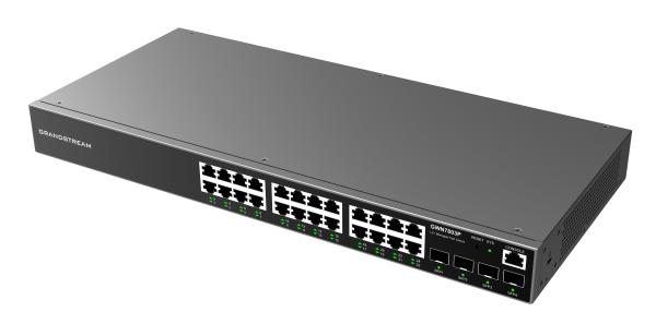 Grandstream GWN7803P L2+ Managed Network PoE Switch 24x 1Gb RJ45, 4x SFP, DHCP, QoS, VLAN 