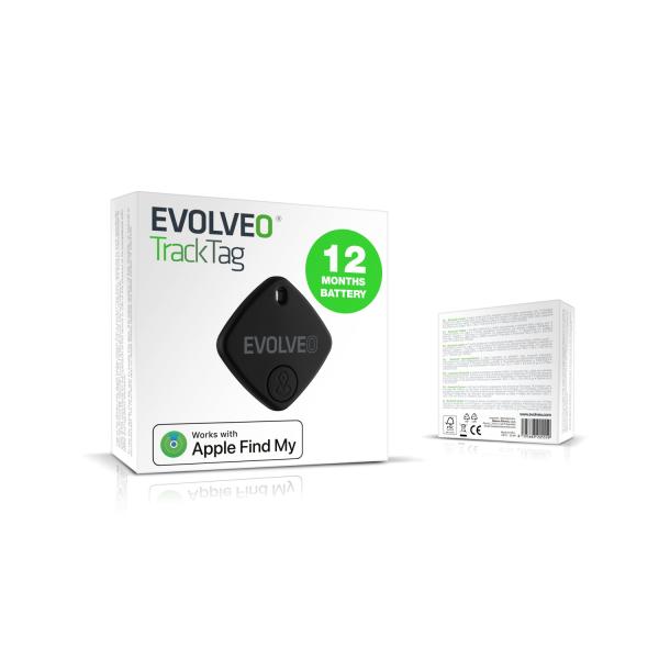 EVOLVEO TrackTag, Bluetooth lokátor s Apple Find My, čierny 