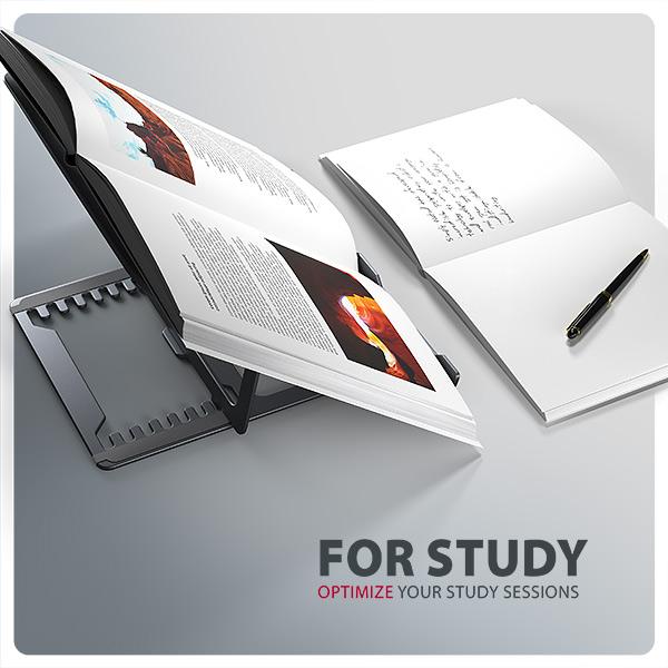 AXAGON STND-LAG hliníkový stojan na notebook 10"-17.3" nastaviteľná výška, šedý 