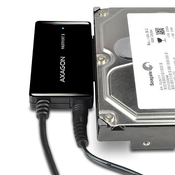 AXAGON ADSA-FP3, USB3.0 - SATA 6G HDD FASTport3 adaptér, vr. napájače 