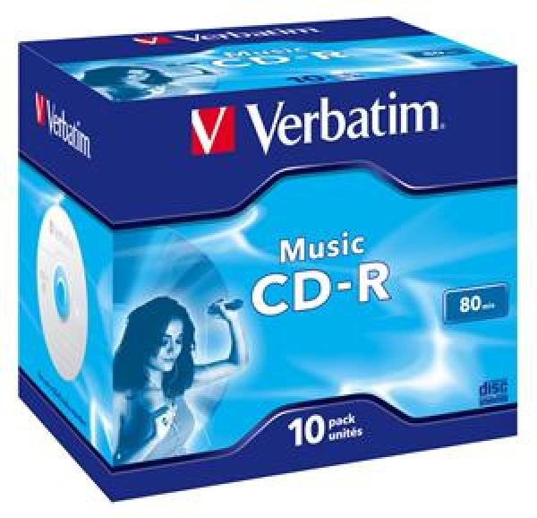 VERBATIM CD-R(10-pack)AudioLiveit!/ Color/ Jewel/ 80m