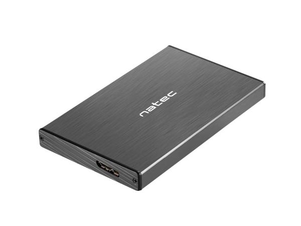 Externí box pro HDD 2, 5" USB 3.0 Natec Rhino Go, černý, hliníkové tělo