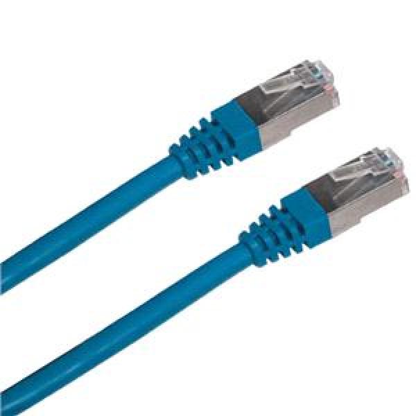 Patch cord FTP cat5e 0, 5M modrý