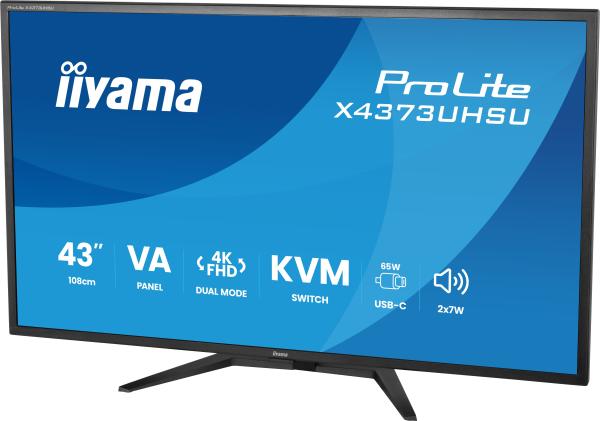 iiyama ProLite/ X4373UHSU-B2/ 42, 5"/ VA/ 4K UHD/ 60Hz/ 3ms/ Čierna/ 3R 