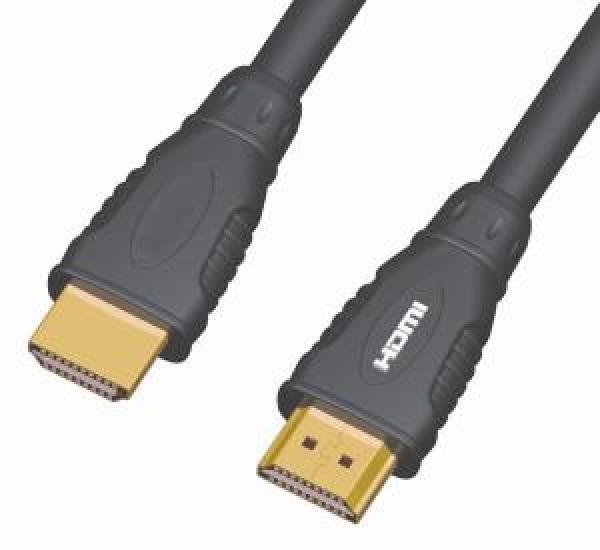 PremiumCord Kábel HDMI A - HDMI A M/ M 1m, zlac.kon. 