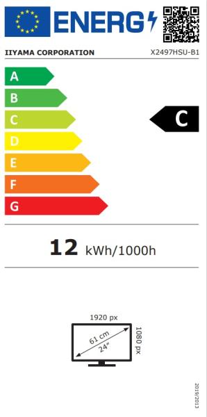 iiyama ProLite/ X2497HSU-B1/ 23, 8"/ IPS/ FHD/ 120Hz/ 4ms/ Čierna/ 5R 