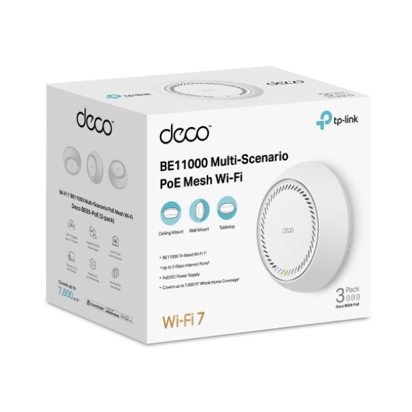 TP-link Wifi7 domáci mesh Deco BE65-PoE(3-pack) 