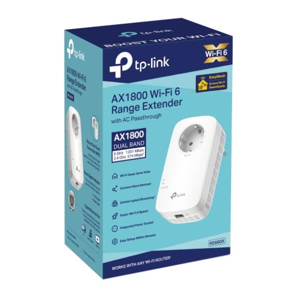 TP-Link RE660X AX1800 Wi-Fi 6 Range Extender 