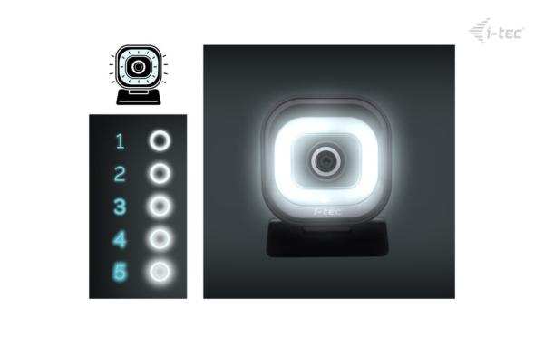 i-tec SOLOMON 700 STREAM 4K Webcam s LED osvetlením 