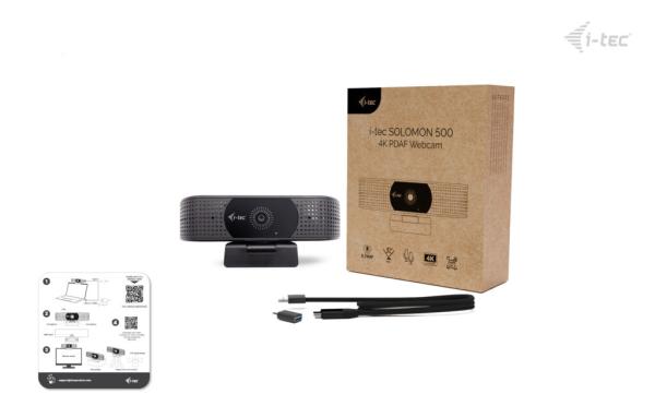 i-tec SOLOMON 500 4K PDAF Webcam 