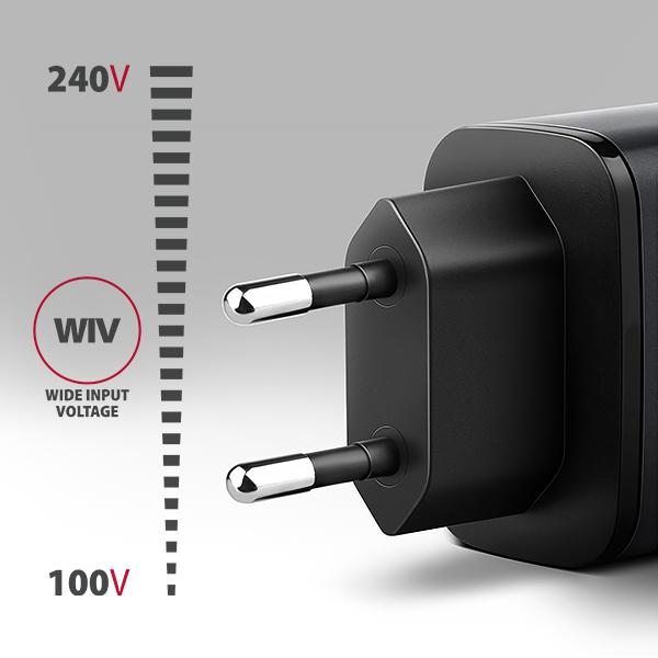 AXAGON ACU-PQ67 GaN nabíjačka do siete 67W, USB-A + USB-C, PD3.0/ PPS/ QC4+/ SFC2.0/ Apple 