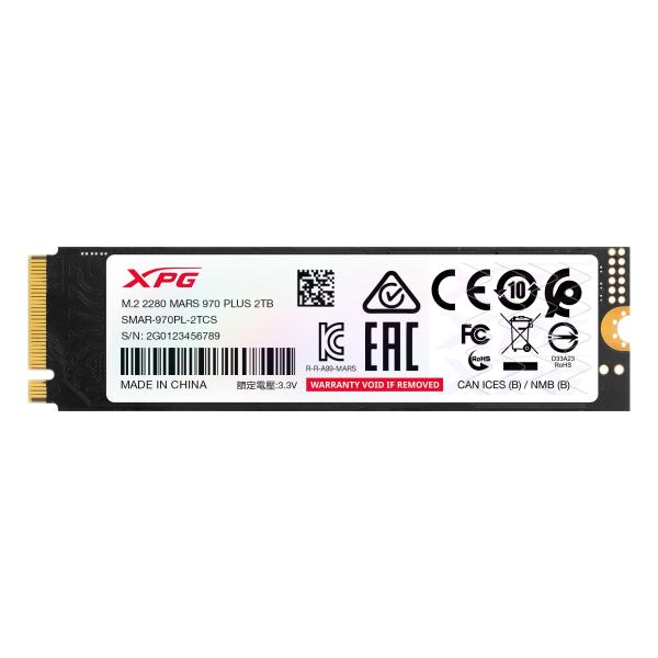 ADATA MARS 970 PLUS/ 2TB/ SSD/ M.2 NVMe/ Čierna/ Heatsink/ 5R 