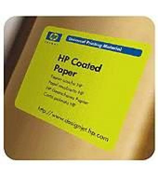 HP Universal Coated Paper,  124 microns (4.9 mil) • 90 g/ m2 (24 lbs) • 1067 mm x 45.7 m,  Q1406B