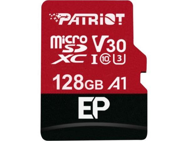 Patriot V30 A1/ micro SDXC/ 128GB/ 100MBps/ UHS-I U3/ Class 10/ + Adaptér