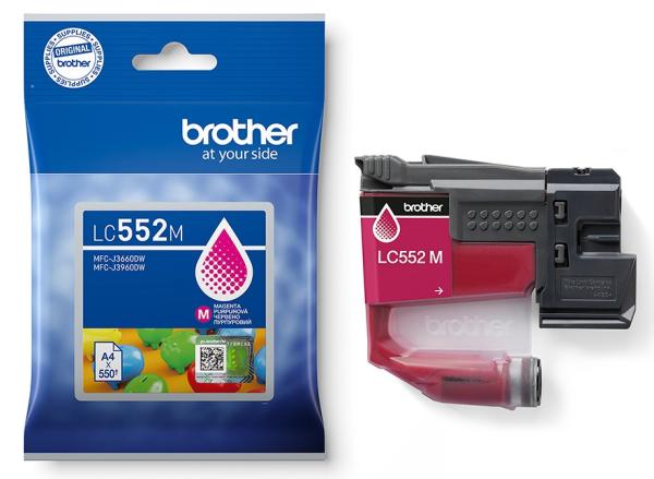 Brother LC-552M - atrament purpurový 
