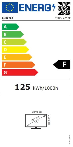 75" E- LED Philips 75BDL4252E 