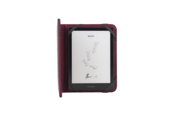 C-TECH PROTECT puzdro z pravej kože pre 6" zariadenie, RLC-02, bordó (Onyx Boox Go 6 a Poke 5) 