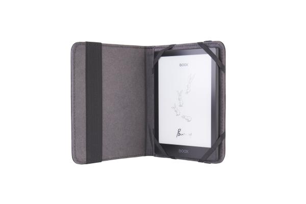 C-TECH PROTECT púzdro z pravej kože pre 6" zariadenie, RLC-02, čierne (Onyx Boox Go 6 a Poke 5) 