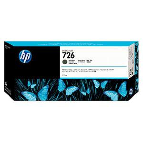 HP 726 Black matte DJ Ink Cart,  300 ml,  CH575A